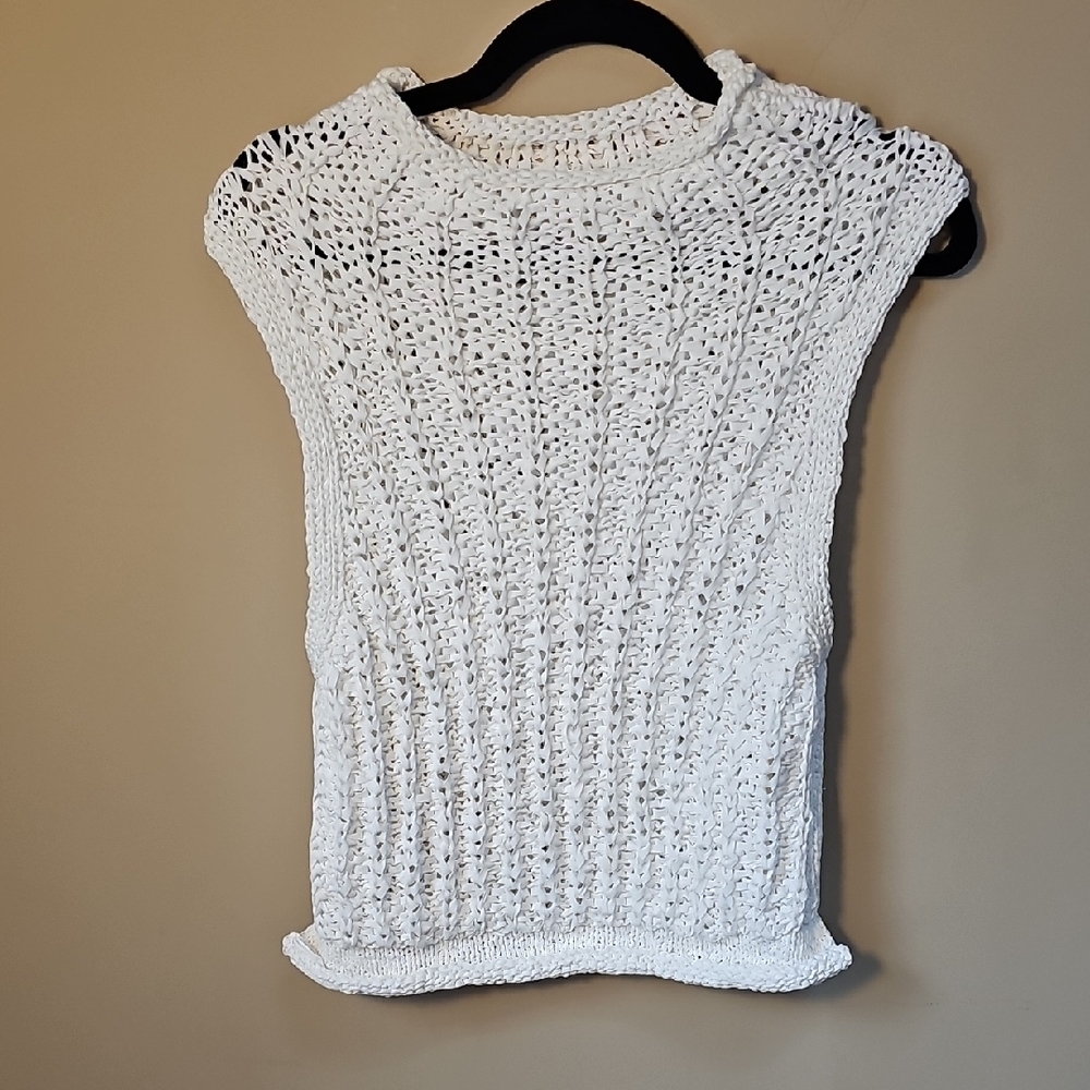 Anthropologie Brand Moth Ivory Wide Knit Top